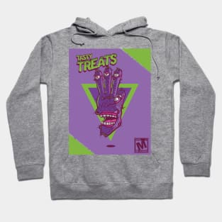 THREE FINGER MONSTER TASTY TREATS DESIGN T-shirt STICKERS CASES MUGS WALL ART NOTEBOOKS PILLOWS TOTES TAPESTRIES PINS MAGNETS MASKS Hoodie